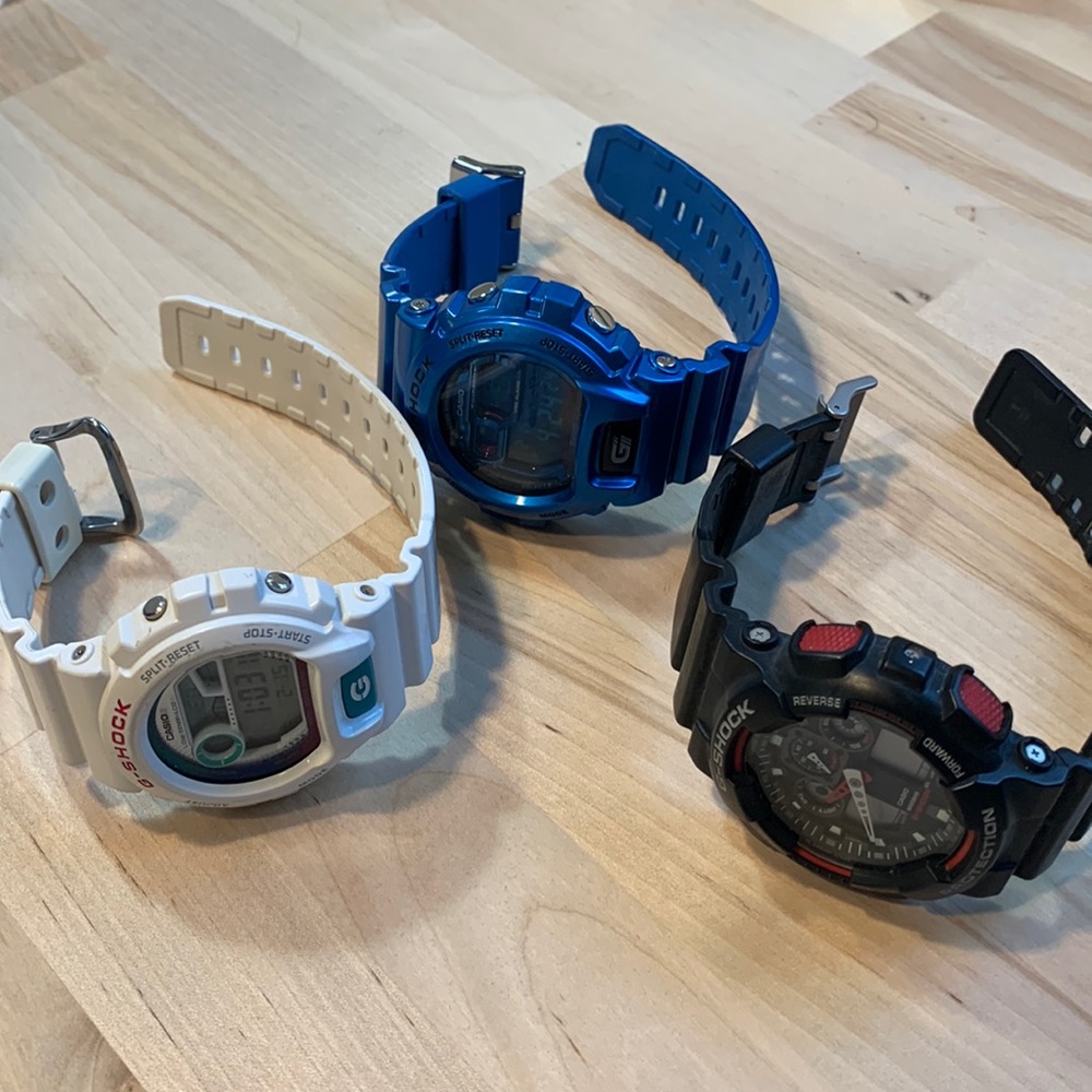 3 G-Shock watches